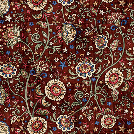 American Heritage Floral Brick - 2600 32301 R - QT Fabrics - Nebraska Quilt Company - F261618
