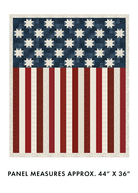 American Valor Panel Navy/Red 44" x 36" - Nebraska Quilt Company - PAN261679
