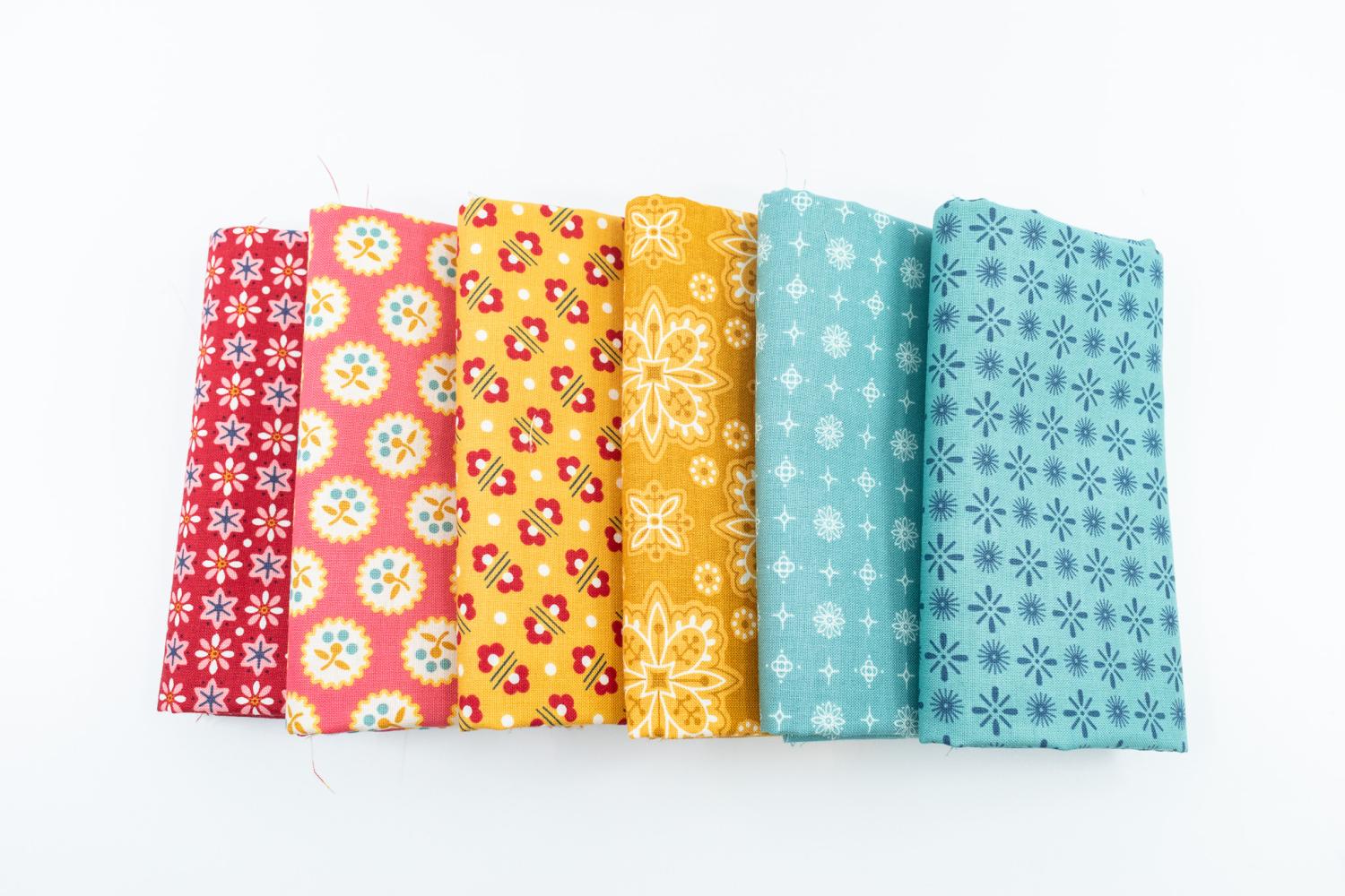 Americana Half Yard Bundle Multi 6 pieces - Nebraska Quilt Company - PC260044