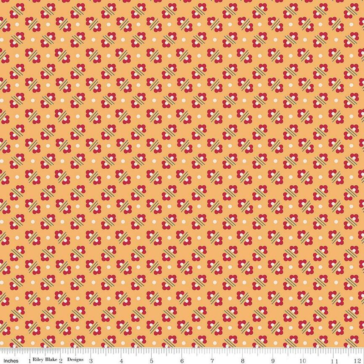 Americana Harriet Marigold Orange - C16091 - MARIGOLD - Riley Blake Designs - Nebraska Quilt Company - F250941