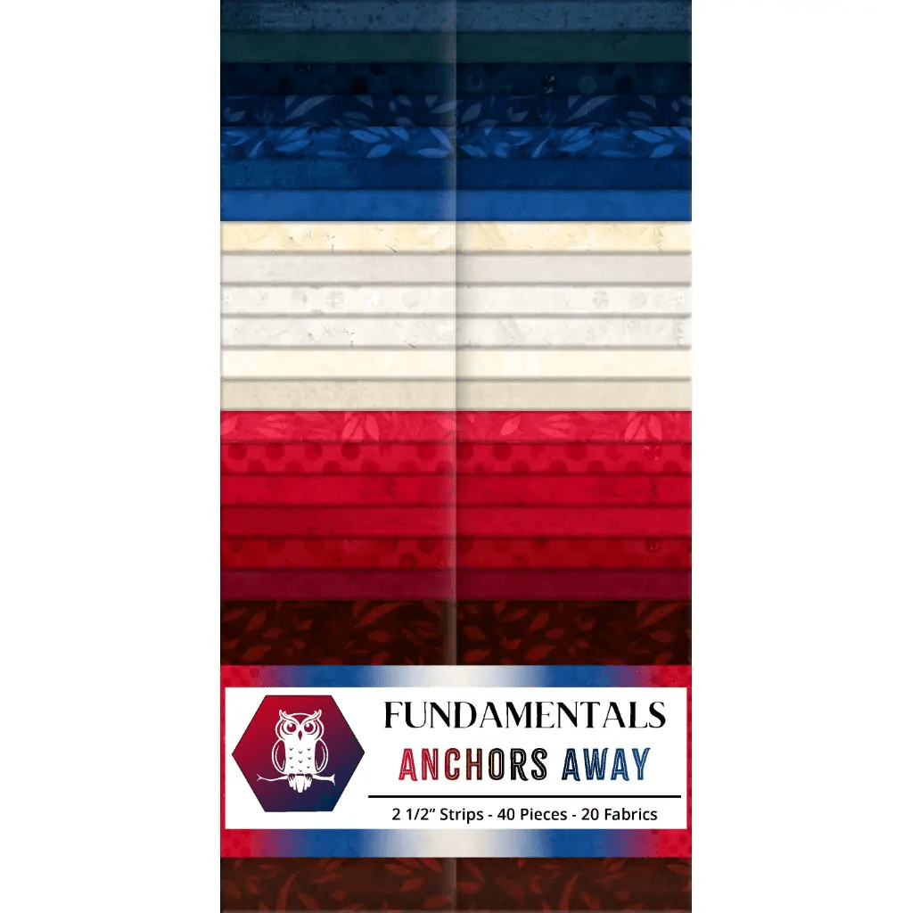 Anchors Away 2.5" Strip Pack Multi 40 Pieces - Nebraska Quilt Company - F260439