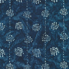 Artisan Batiks: Kasuri Dotted Circles & Stripes Blue - AMD - 23483 - 4 - Robert Kaufman - Nebraska Quilt Company - F260272