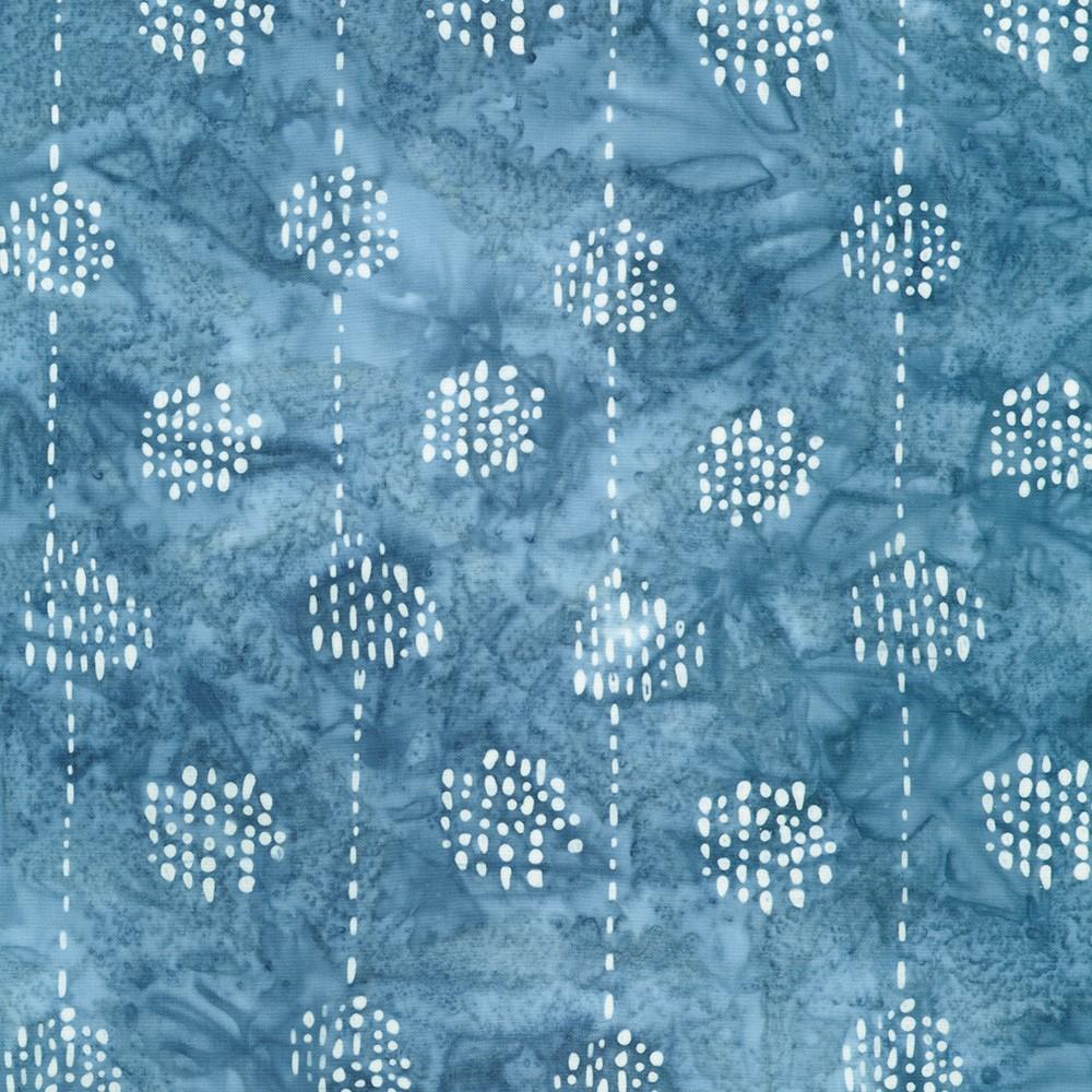 Artisan Batiks: Kasuri Dotted Circles & Stripes Denim - AMD - 23483 - 67 - Robert Kaufman - Nebraska Quilt Company - F260275