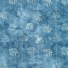 Artisan Batiks: Kasuri Dotted Circles & Stripes Denim - AMD - 23483 - 67 - Robert Kaufman - Nebraska Quilt Company - F260275