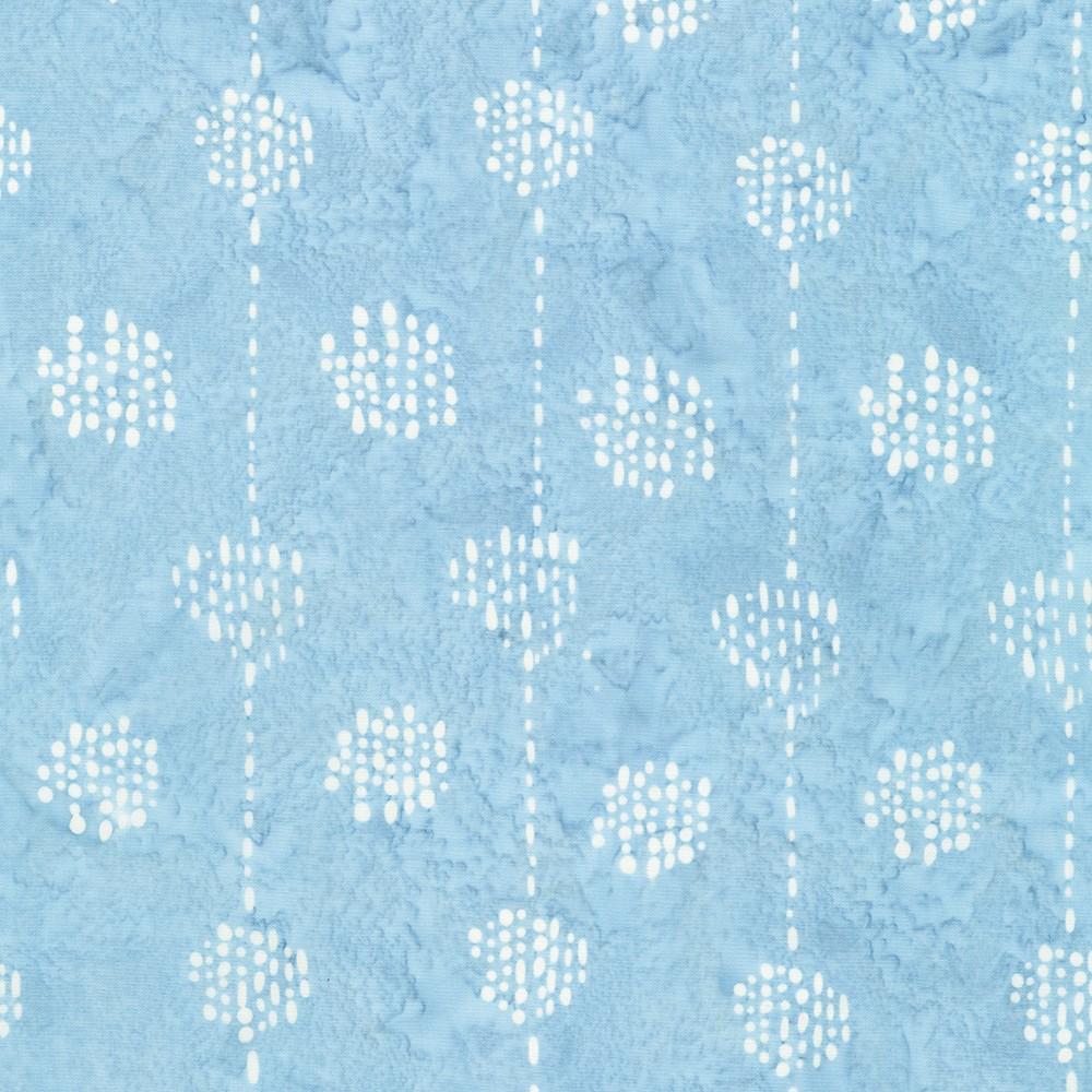 Artisan Batiks: Kasuri Dotted Circles & Stripes Sky - AMD - 23483 - 63 - Robert Kaufman - Nebraska Quilt Company - F260274