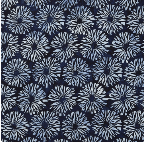 Artisan Batiks: Kasuri Large Flowers Indigo - 23480 - 62 - Robert Kaufman - Nebraska Quilt Company - F260261