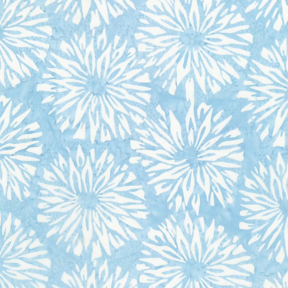 Artisan Batiks: Kasuri Large Flowers Sky - AMD - 23480 - 63 - Robert Kaufman - Nebraska Quilt Company - F260262