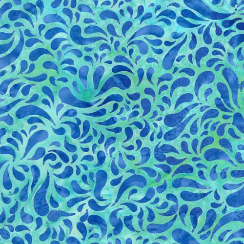 Aurora Teardrops Teal Parakeet Blue - 612504970 - Island Batik - Nebraska Quilt Company - F2501849