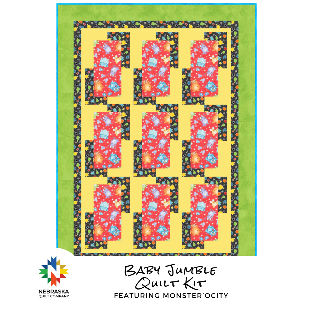 Baby Jumble Quilt Kit Featuring Monster'ocity - Nebraska Quilt Company - K2501534