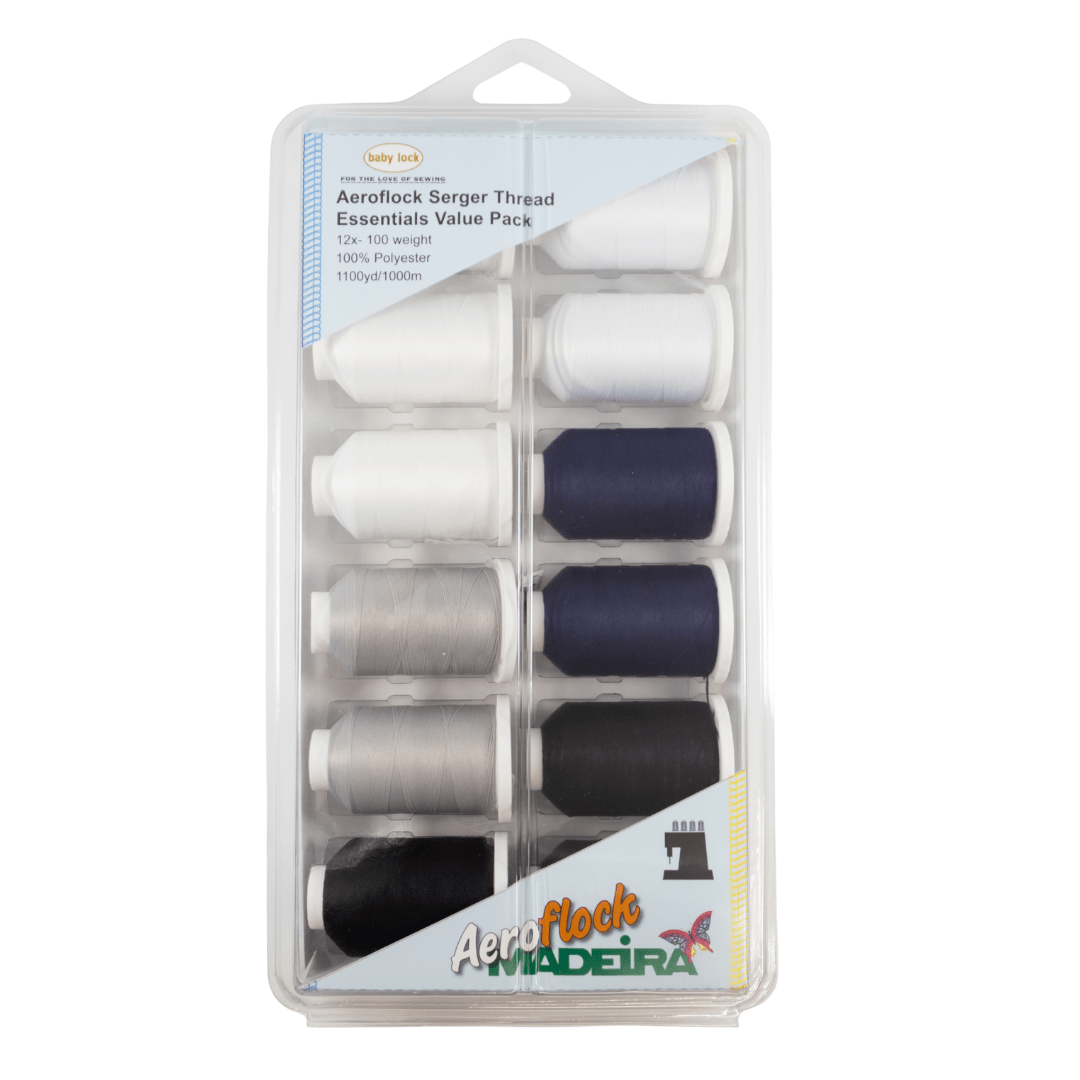 Baby Lock Aeroflock Serger Thread Essentials Value 12 Pack - Nebraska Quilt Company - TBL-8098ESS