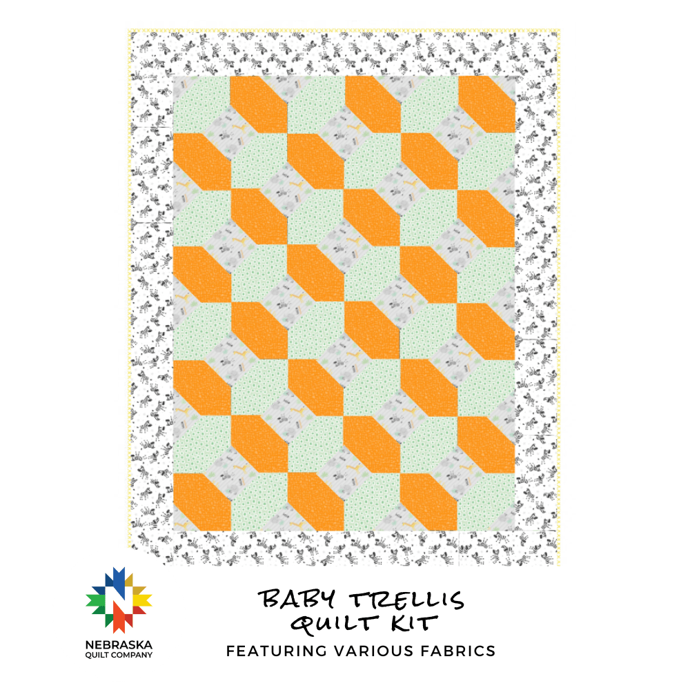 Baby Trellis Quilt Kit featuring Various Fabrics - Nebraska Quilt Company - K2502037