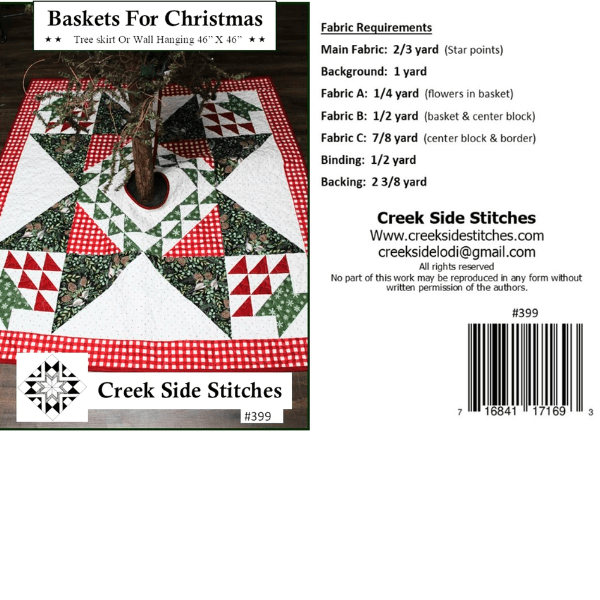 Baskets for Christmas Quilt Pattern - Nebraska Quilt Company - PUB260344