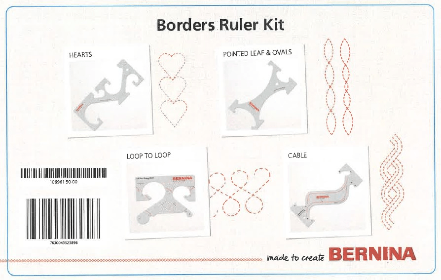 Bernina Borders Rule Kit - Nebraska Quilt Company - A106961.50.00