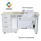 Bernina Serger Studio Table By Horn in White - Nebraska Quilt Company - SCBERSG80