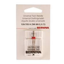 Bernina Universal Twin Needles 130/705 H 80/2.5mm - Nebraska Quilt Company - A002528.71.03