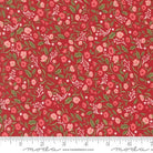 Berry And Pine Christmas Posies Florals Cranberry Red - 5241 14 - Moda Fabrics - Nebraska Quilt Company - F2402724