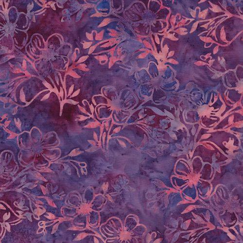 Berry Crush Dogwood Floral Purple Pink Iris Multi - 712537890 - Island Batik - Nebraska Quilt Company - F2501821