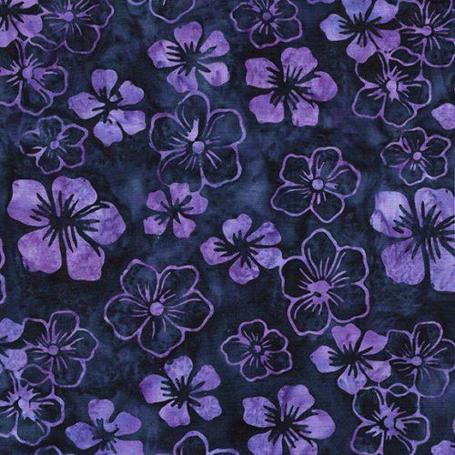 Berry Crush Dogwood Floral Tossed Purple Blackberry Multi - 712540490 - Island Batik - Nebraska Quilt Company - F2501833