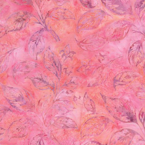 Berry Crush Leaves and Buds Pink Purple Orange Multi - 712541816 - Island Batik - Nebraska Quilt Company - F2501838