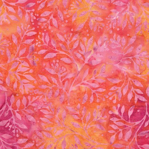 Berry Crush Sprigs Berries Pink Orange Sunset Multi - 712543810 - Island Batik - Nebraska Quilt Company - F2501837