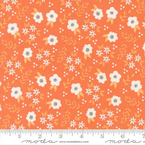 Birch and Willow Mums Pumpkin - 37725 14 - Moda Fabrics - Nebraska Quilt Company - F262075