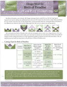 Birds of Paradise Design Sheet - Nebraska Quilt Company - PUB2501872