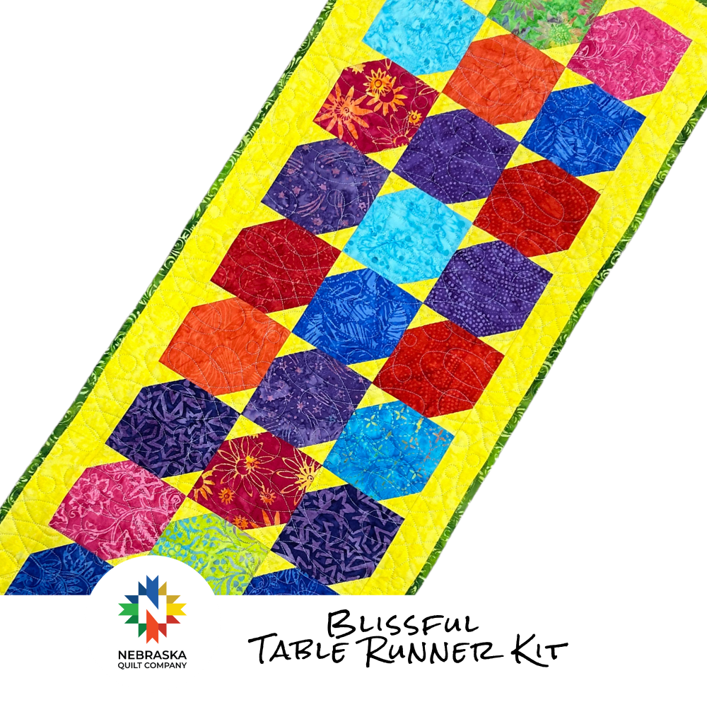 Blissful Table Runner Kit Featuring Tonga Superstar - Nebraska Quilt Company - K2403342