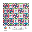 Block Twister Quilt Kit Featuring Various Batiks - Nebraska Quilt Company - K250535