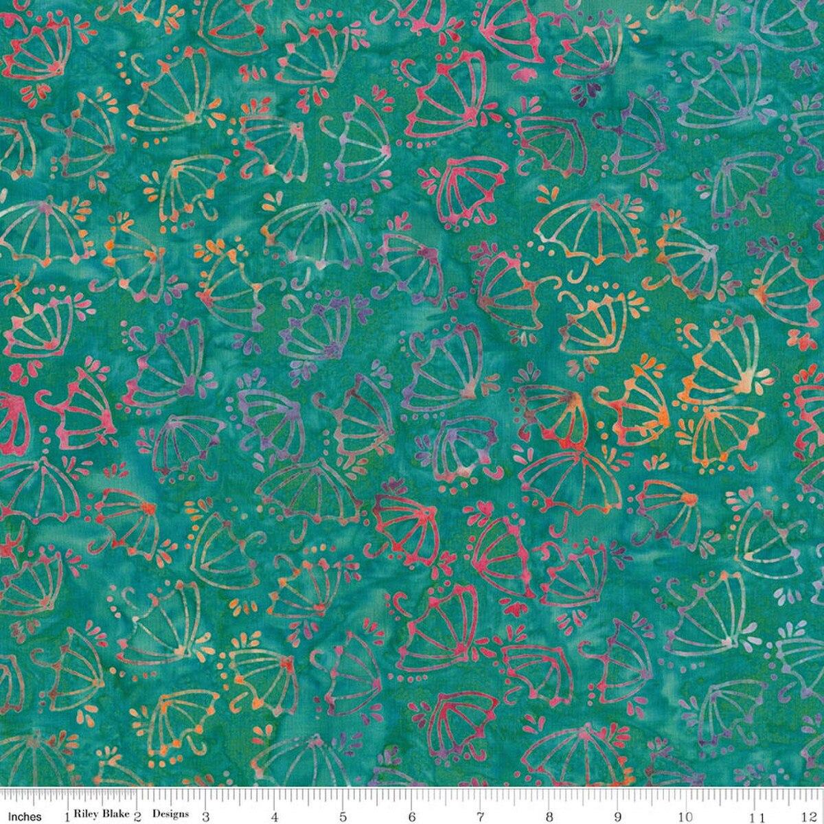 Bloom Anyway Umbrellas Hunter - BT23853 - 718 - Riley Blake Designs - Nebraska Quilt Company - F260702