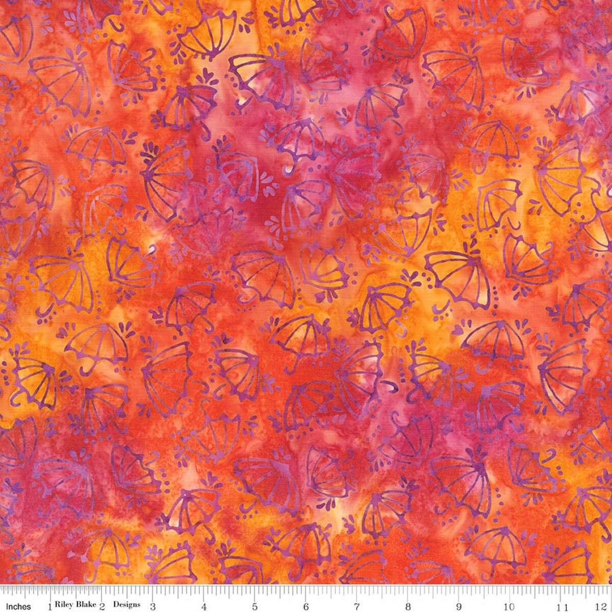 Bloom Anyway Umbrellas Pumpkin - BT23853 - 634 - Riley Blake Designs - Nebraska Quilt Company - F260704