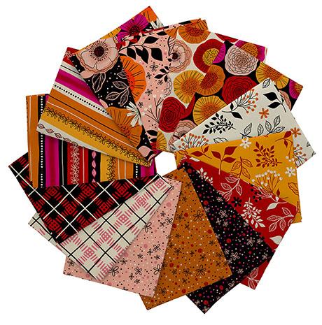 Blooms of Joy Fat Quarter Bundle Multi 14 Pieces - Nebraska Quilt Company - PC2501581