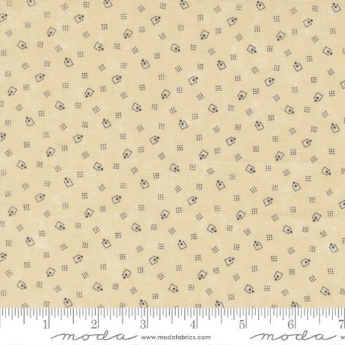 Bluebirds Nest Square Up Tan - 9804 11 - Moda Fabrics - Nebraska Quilt Company - F251367