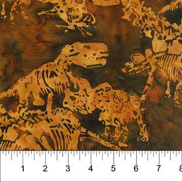 Bolt! 15 Yards of Banyan Dinosaurus Fossilized Brown - Nebraska Quilt Company - Bolt2403269