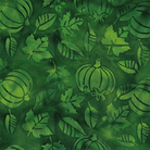 Bootiful Pumpkin Leaves Green Spinach - 122367680 - Island Batik - Nebraska Quilt Company - F08986