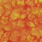 Bootiful Pumpkin Leaves Orange Marmalade - 122367256 - Island Batik - Nebraska Quilt Company - F08984