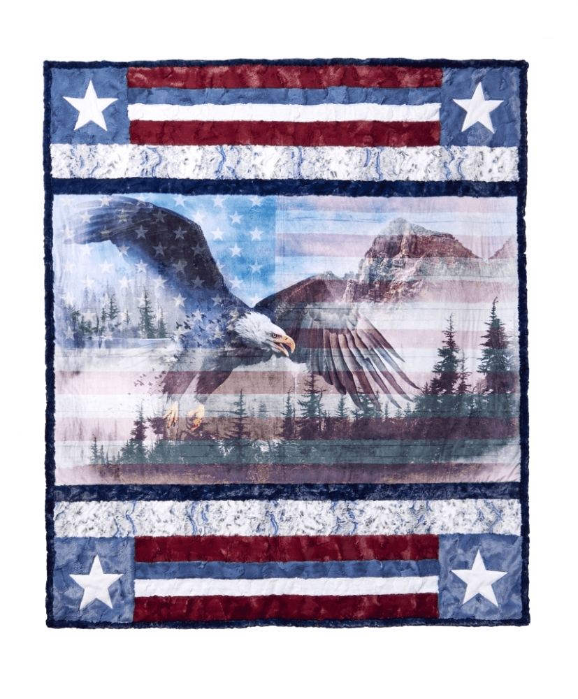 Borderline Cuddle® Kit Home of the Brave - Nebraska Quilt Company - Borderline Cuddle® Kit Home of the Brave