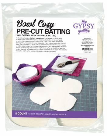 Bowl Cozy Pre - Cut Batting 100% Cotton Microwavable - Nebraska Quilt Company - BB15672