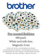 Box of 100 Prewound L Bobbins White - Nebraska Quilt Company - APRWB135