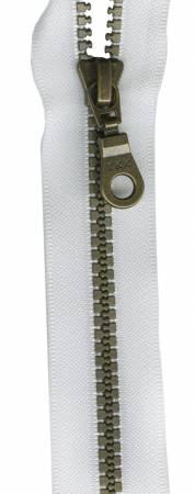 Brastique Closed Bottom Zipper 7" Snow White - Nebraska Quilt Company - N2401629