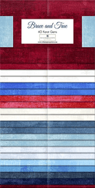 Brave and True 2.5" Strips Multi 40 Pieces - Nebraska Quilt Company - PC08189