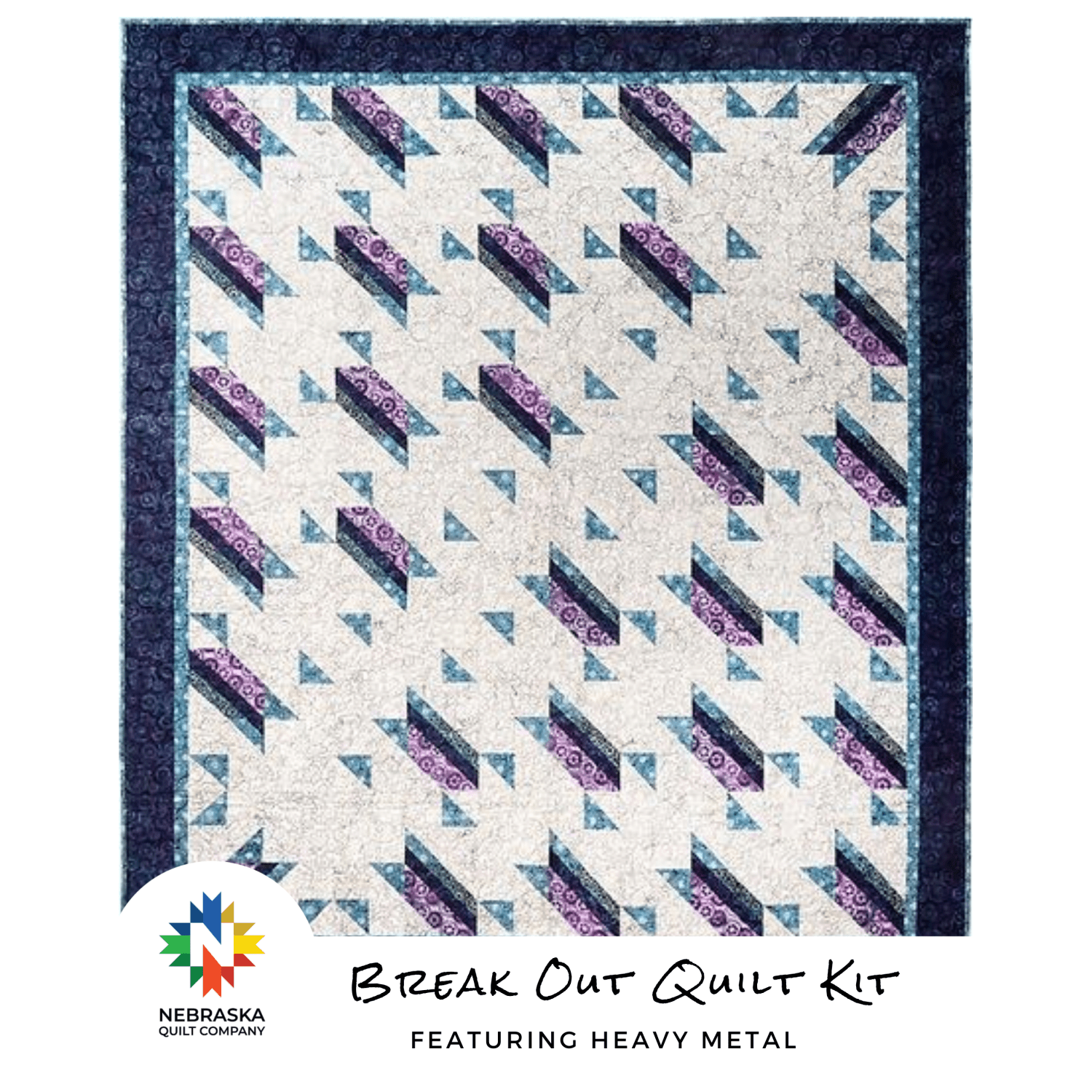Break Out Quilt Kit featuring Heavy Metal Batiks - Nebraska Quilt Company - Break Out Quilt Kit featuring Heavy Metal Batiks