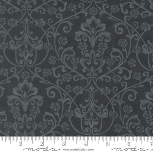 Breathtaking Blues Damask Midnight - 44403 15 - Moda Fabrics - Nebraska Quilt Company - F261648