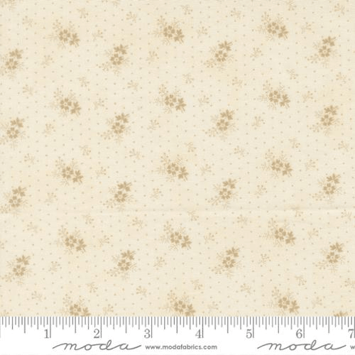 Breathtaking Blues Little Flower Porcelain Ecru - 44406 21 - Moda Fabrics - Nebraska Quilt Company - F261655