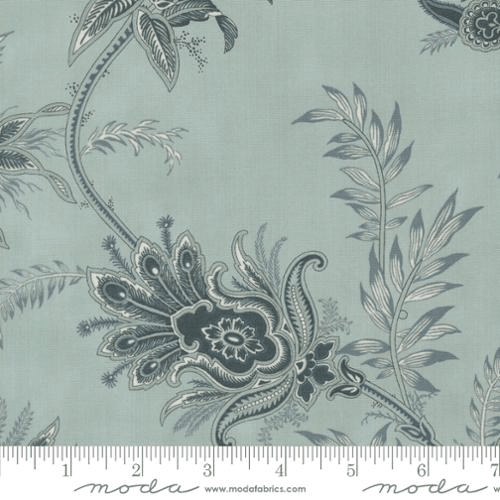 Breathtaking Blues Plume Florals Sky - 44401 13 - Moda Fabrics - Nebraska Quilt Company - F261670