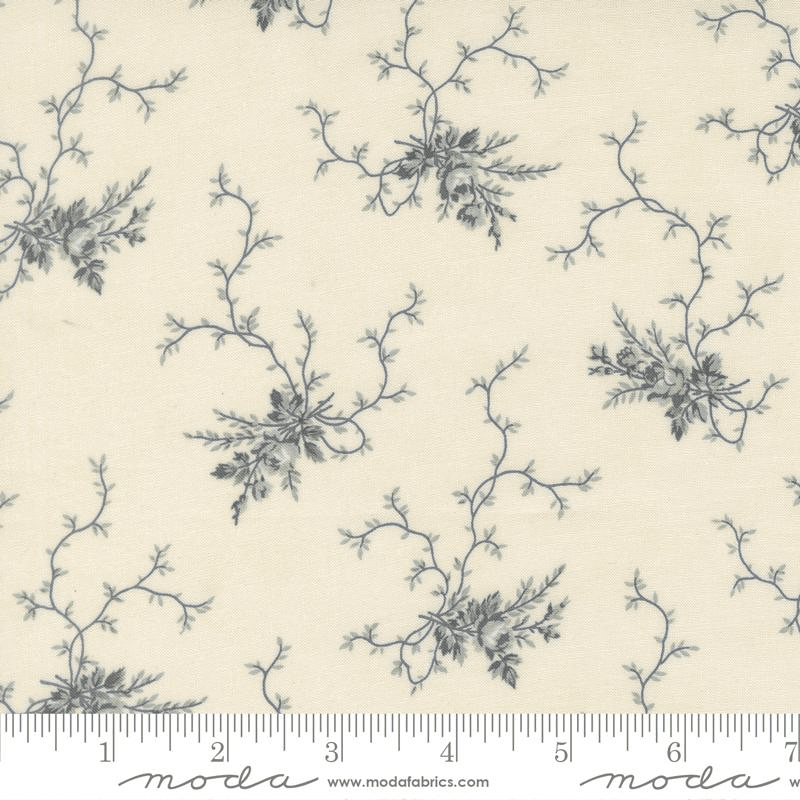 Breathtaking Blues Rose Garden Florals Porcelain - 44402 11 - Moda Fabrics - Nebraska Quilt Company - F261844