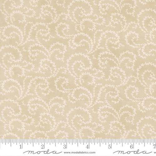 Breathtaking Blues Vine Ecru - 44407 12 - Moda Fabrics - Nebraska Quilt Company - F261657