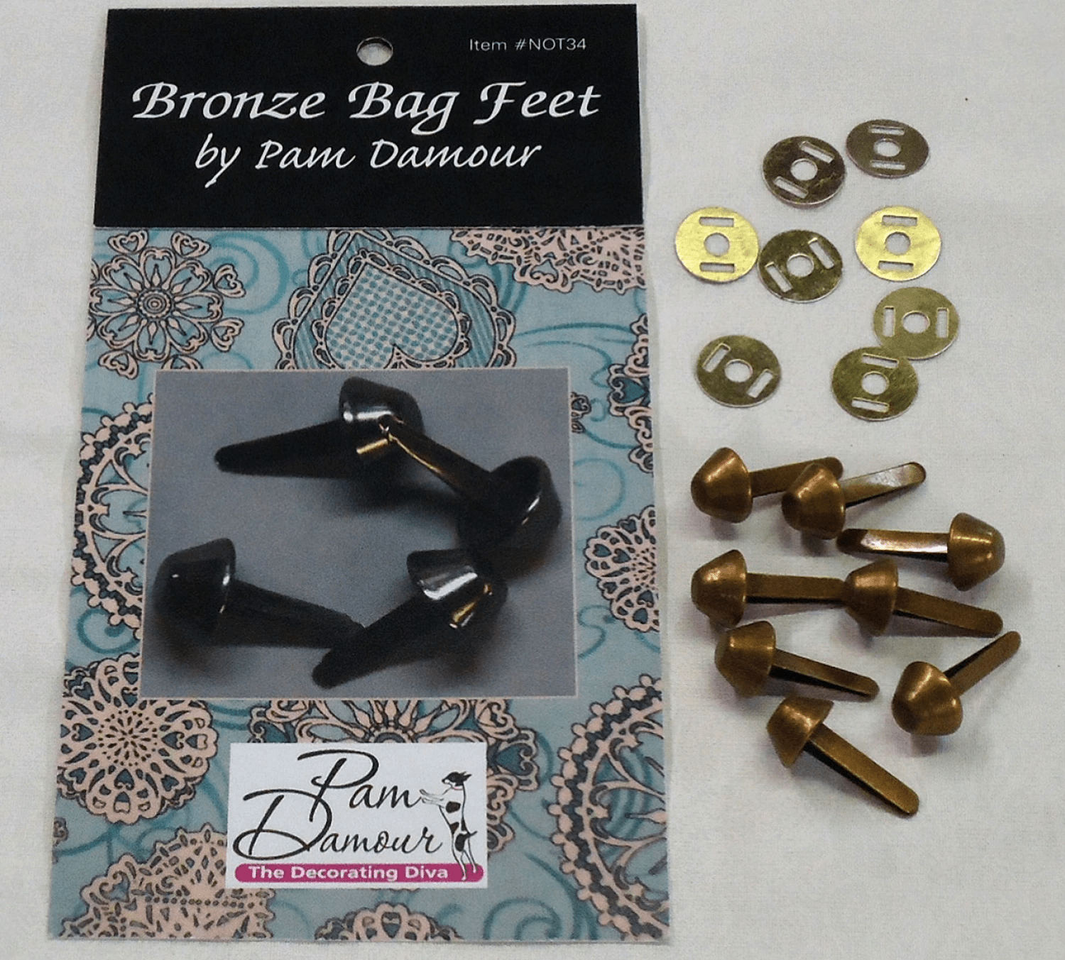 Bronze Bag Feet - Nebraska Quilt Company - N2502479