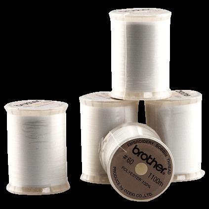 Brother Embroidery Bobbin Thread 100% Polyester 60wt White - Nebraska Quilt Company - NT2401327