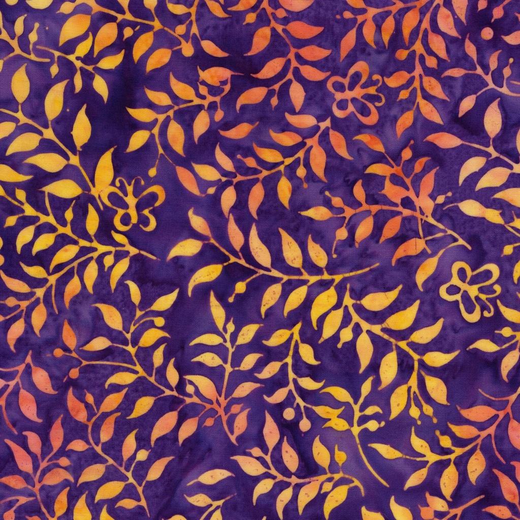 Butterfly Ballet Butterfly & Leaves Multi Purple Yellow - 112508892 - Island Batiks - Nebraska Quilt Company - F260412