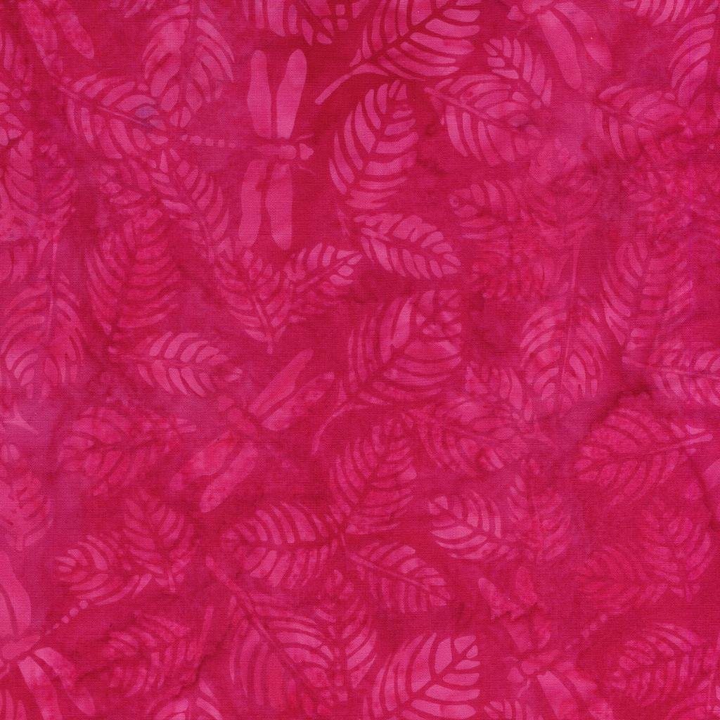 Butterfly Ballet Dragonfly Leaves Pink Valentino - 112505180 - Island Batik - Nebraska Quilt Company - F260388